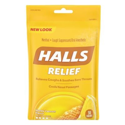 COUGH DROPS LEMON SUGAR FREE 30/PK