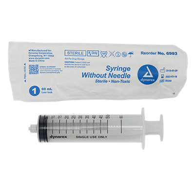 SYRINGE W/O N 60CC LL 25/BX EA