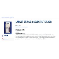 LANCET DEVICE 2 SELECT LITE EACH